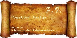 Posztler Ibolya névjegykártya